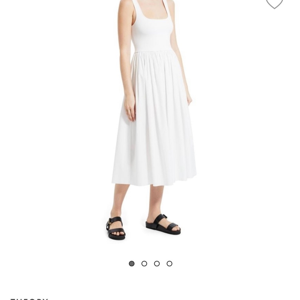 White Sleeveless Midi Dress